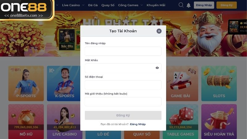 Bật mí 3 lưu ý khi tạo tài khoản cá cược tại sân chơi ONE88