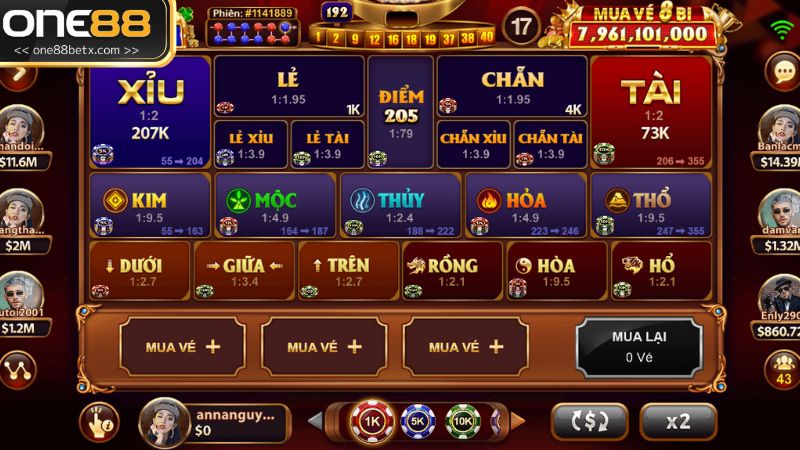 Tận hưởng game hấp dẫn với những tính năng vượt trội của quay số one88