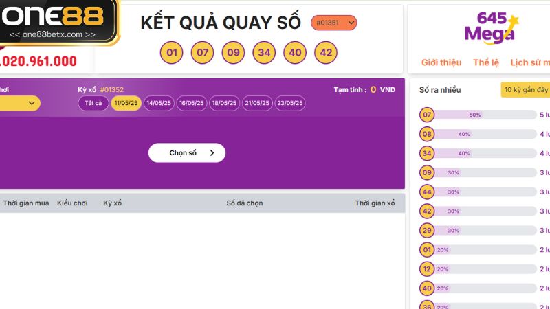 Truy cập one88 để cá cược quay số hấp dẫn, nhận quá khủng